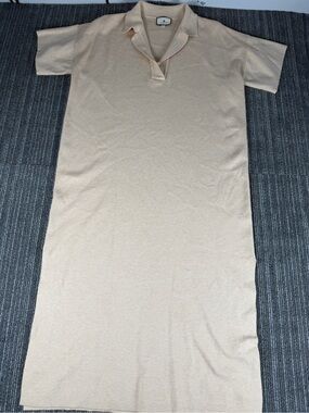 Tuckernuck Beige Knit Polo Midi Dress